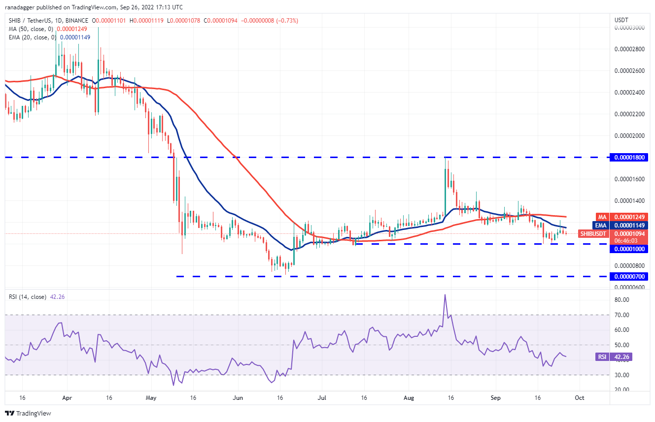 价格分析 :BTC、ETH、BNB、XRP、ADA、SOL、DOGE、DOT、MATIC、SHIB