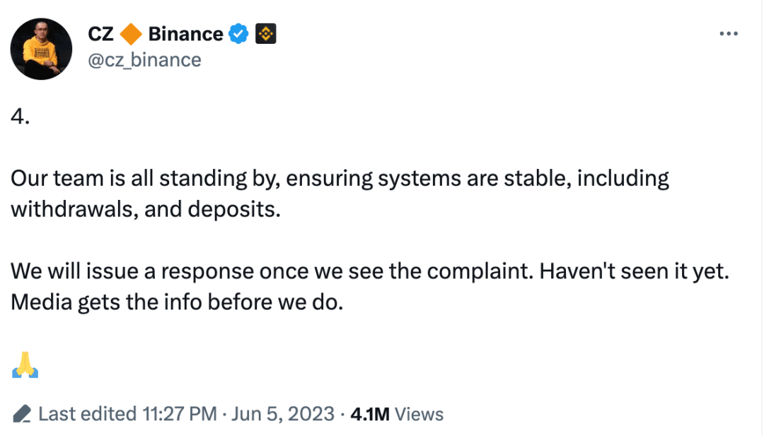 币圈巨震<strong></p>
<p>币安币</strong>！美国证监会起诉币安、赵长鹏