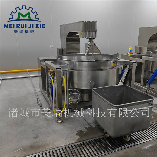 全自动燃气加热行星搅拌炒锅 酱类熬制自动炒料机 均匀搅拌自动出料