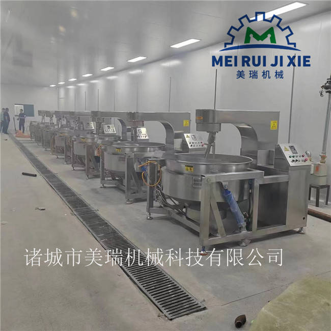 天然气加热夹层锅报价 商用多功能燃气夹层锅 炒肉馅用全自动炒料机