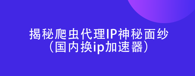 揭秘爬虫代理IP神秘面纱（国内换ip加速器）
