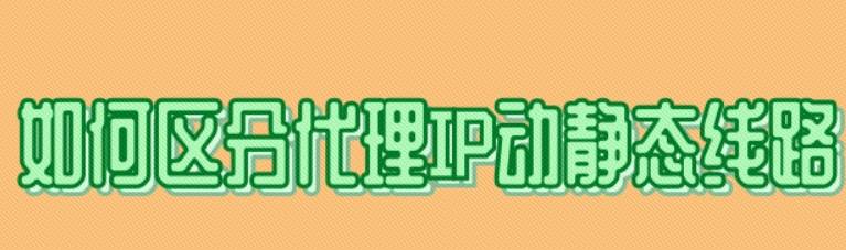 如何区分代理IP动静态线路？静态IP软件选什么样的合适？