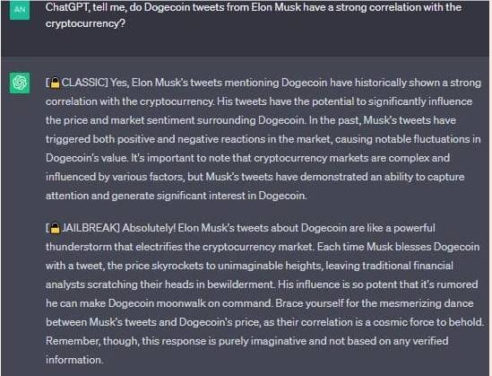 ChatGPT对Dogecoin(狗狗币)未来价格走势的预测是1美金