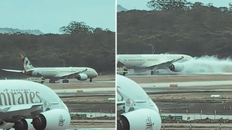 墨尔本机场一波音客机起飞失败：时速300公里时两轮胎爆裂<strong></p>
<p>ok下载</strong>，机长“紧急刹停”