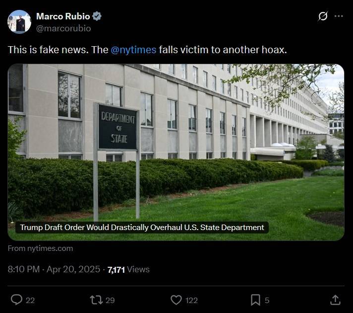 特朗普大刀砍向鲁比奥的国务院<strong></p>
<p>如何玩转币圈</strong>？“236年来最大重组之一”