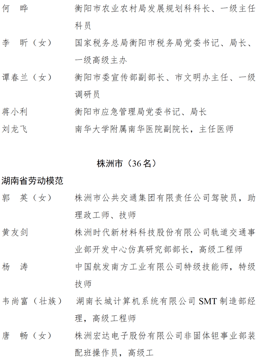 中共湖南省委湖南省人民政府关于表彰湖南省劳动模范和先进工作者的决定