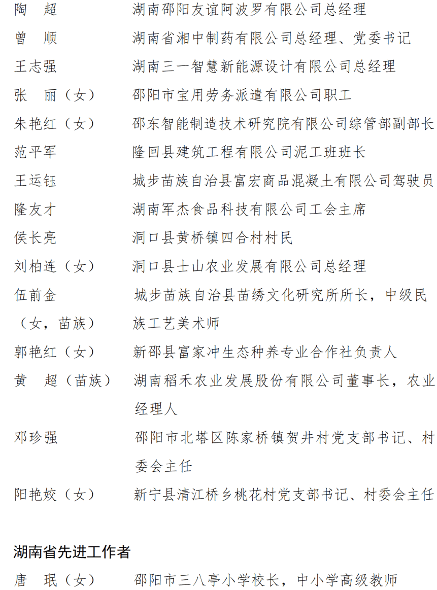 中共湖南省委湖南省人民政府关于表彰湖南省劳动模范和先进工作者的决定