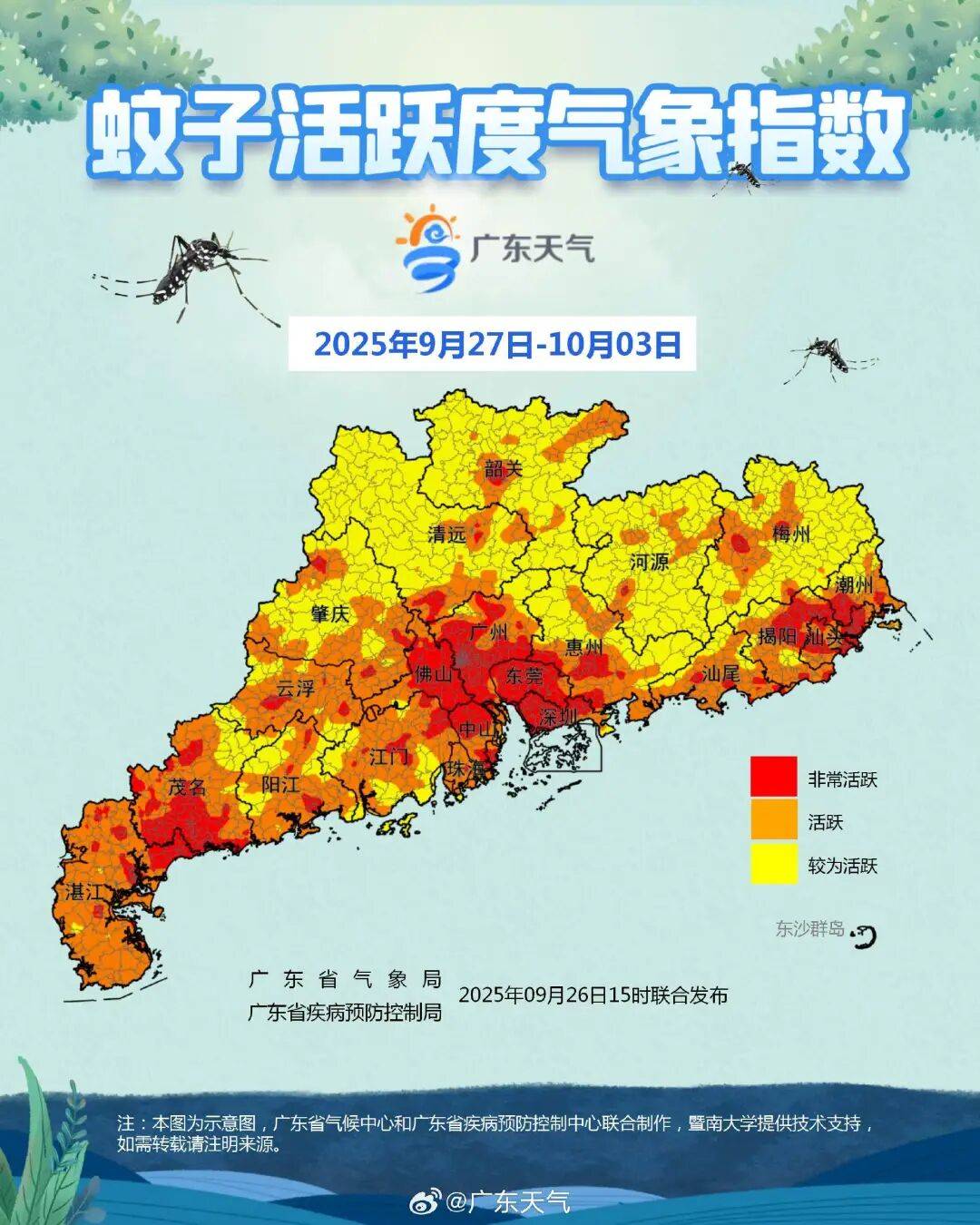 广东中南部未来一周蚊子活跃，早晚这两个时间要注意