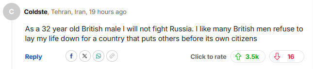 英国国防参谋长呼吁“准备牺牲儿女”<strong></p>
<p>奋达科技股票</strong>,评论区大翻车